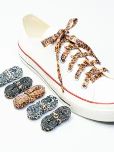 Fashion Leopard Pattern Shoelaces, Casual Shoelaces for Women & Men, Shoe Strings for Sneakers, Shoes Accessories for Sneakers, Sports Shoes, Running Shoes, Footwear Lace