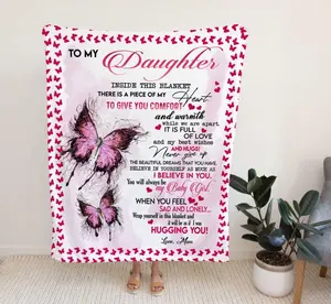to My Daughter Gift Blanket for Daughter from Mom Dad Inside This Blanket There is a Piece of My Heart Great Blanket for Birth