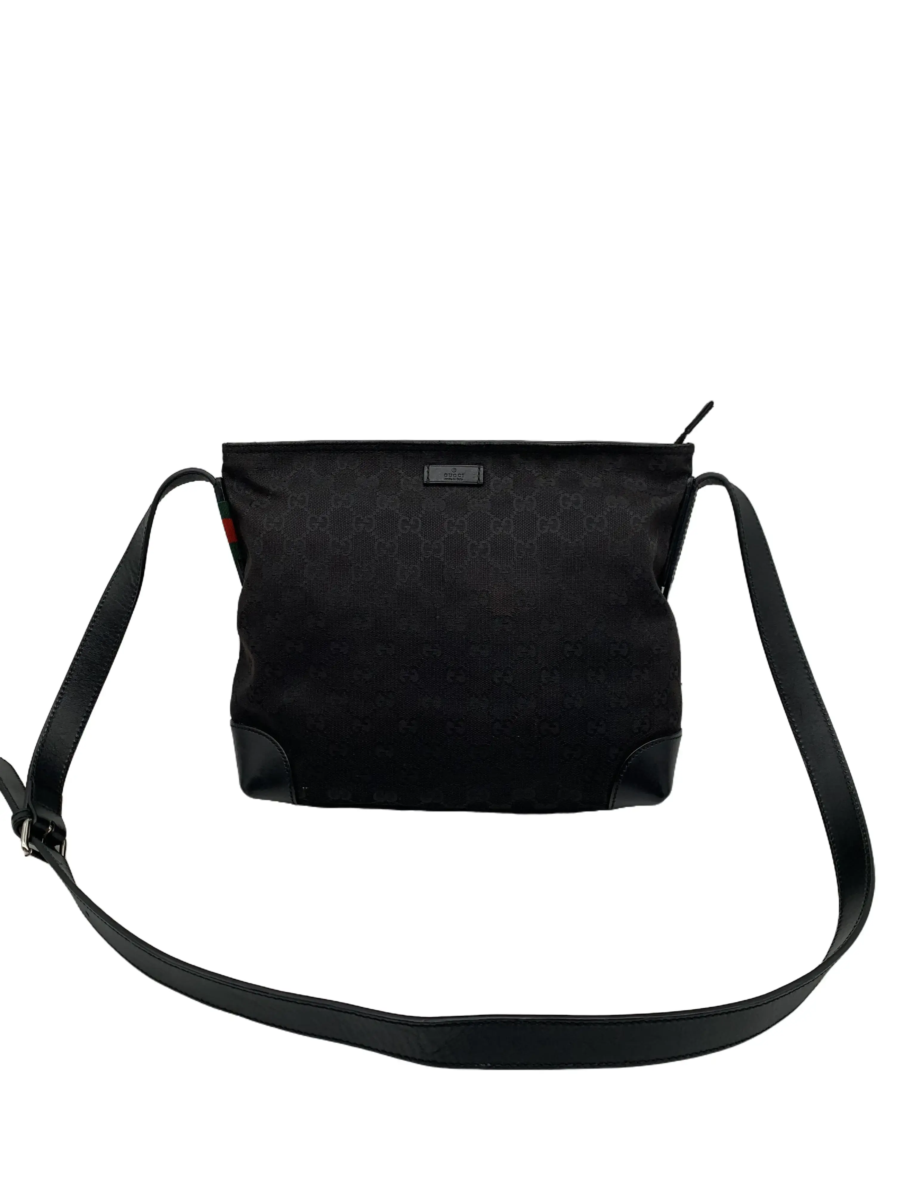 Pre-owned GUCCI Black GG Crossbody Bag/FYJM07111218/1218