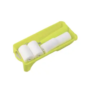 2" Mini Foam Paint Roller Kit with Frame & Tray – Complete Small Paint Tool Set , Inch Plate Sponge with Stand, 4 High-Quality DIY Paint Tools for Easy Crafting, Essential Painting Supplies Edges Walls