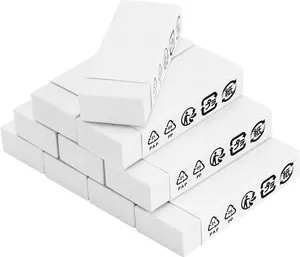 Block White Eraser for school and home, 10 pack