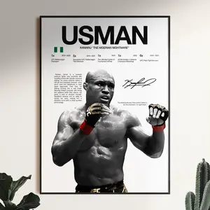 [ Unframed] Kamaru Usman Poster, UFC Wall Print, MMA Digital , Fighter Poster, Gym Poster, UFC Fan Room Decor, Gift for Him, ufc Champion