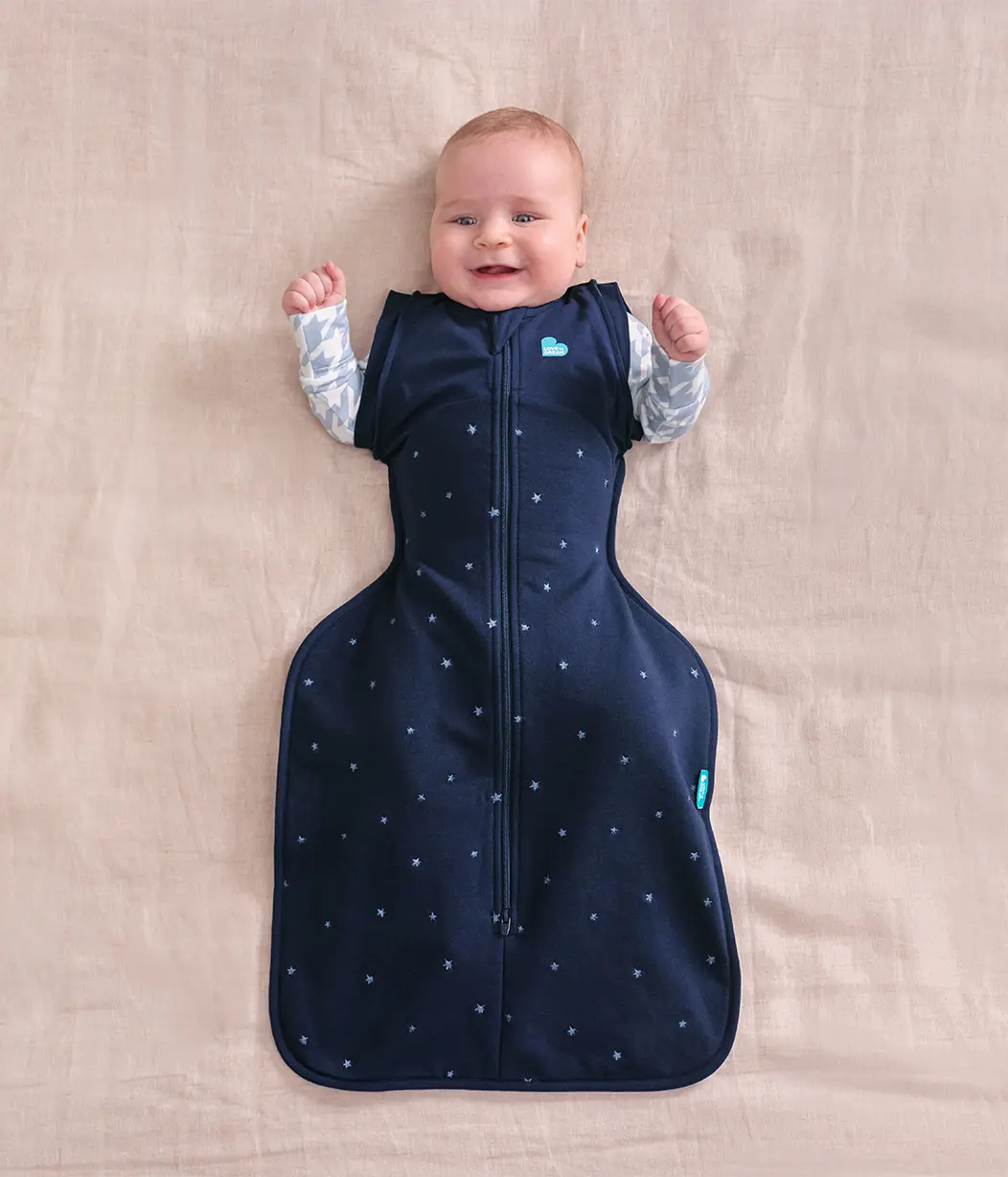 Swaddle Up™ 2-in-1 Transition Sleep Sack, 1.5 TOG Cotton Fleece - Swaddle Transition Sleeping Bag