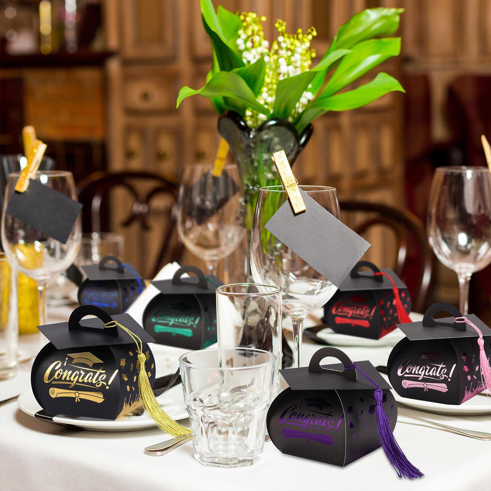 30 Pcs Graduation Cap Gift Boxes Graduation Party Favors Graduation Gifts Class of 2026 Candy Box with Tassel Table Centerpieces Graduation Decoration Treat Candy Boxes for Grad Party Supplies