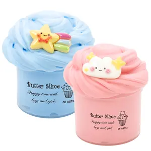 70ML Butter Slime Set with Galaxy Pendant, Ultra-Light Colorful Handmade Squishy Toy, Kids Craft Kit, Perfect Party Gift and Birthday Present