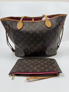 Pre-owned Louis Vuitton canvas Tote Bags lv neverfull tote bag M size