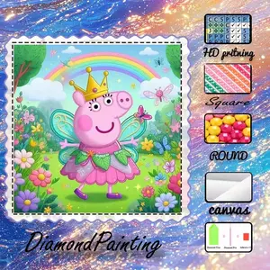 5D-DIY, advanced velvet canvas, diamond art, diamond painting, cartoon fairy tale AB diamonds, fairy dust diamonds, crystal diamonds, perfect home decoration, hand-made diamond art painting kit, special craft diamond art kit, Diamond Painting Kits