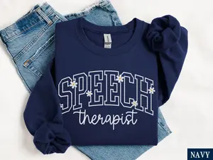 Speech Therapist Sweatshirt, Daisy Floral Speech Therapy Pullover, SLP Crewneck, Speech Therapist Gift