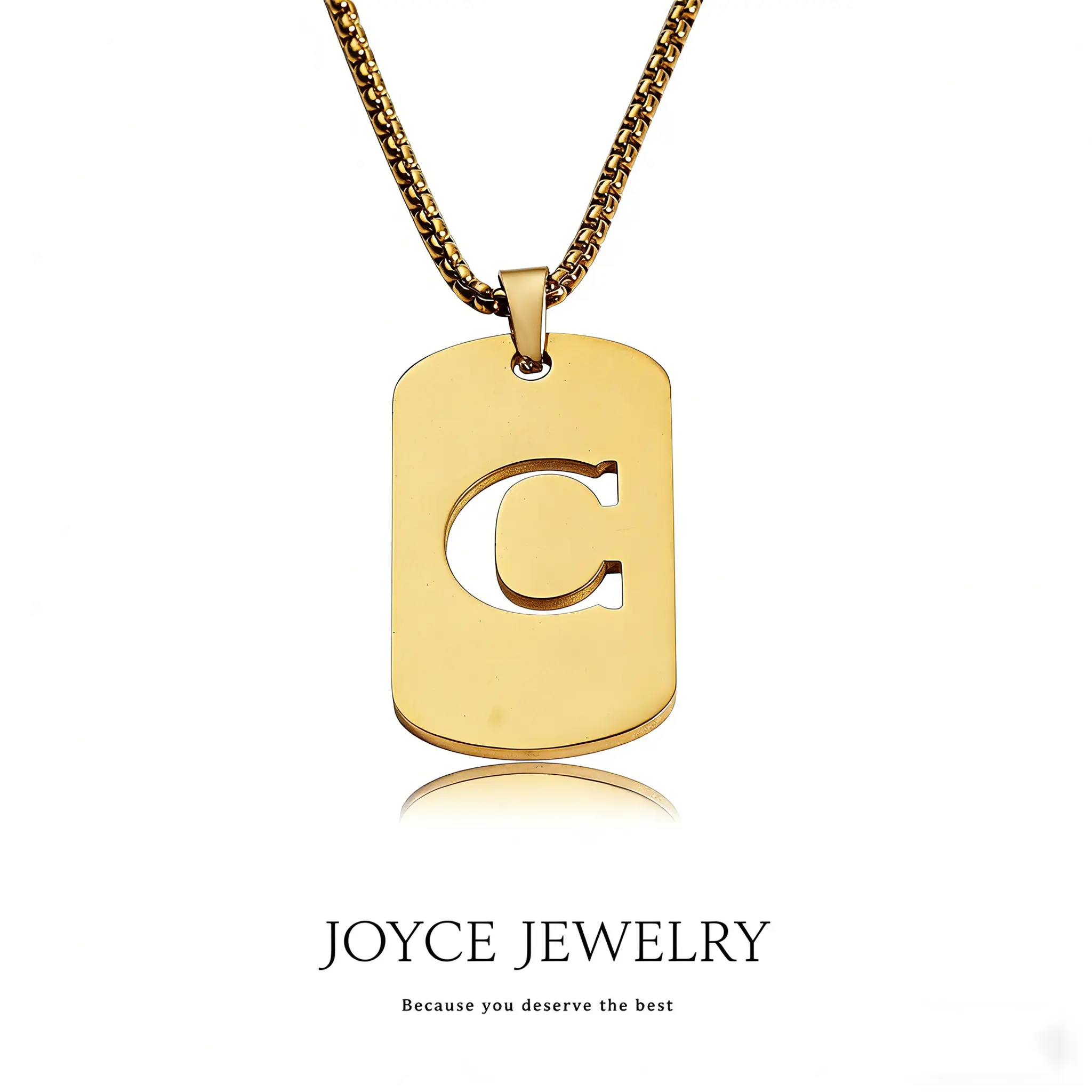 Unisex Custom Initial Letter Necklace - Stainless Steel A-Z Alphabet Detail Pendant Chain, Geometric Unique Artificial Gemstone Jewelry for Birthday, Anniversary Daily Casual Gift