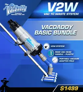 The VacDaddy Basic Bundle with V2W® Kit, Aluminum Adapter Pole, and Aluminum Vac Head Handle