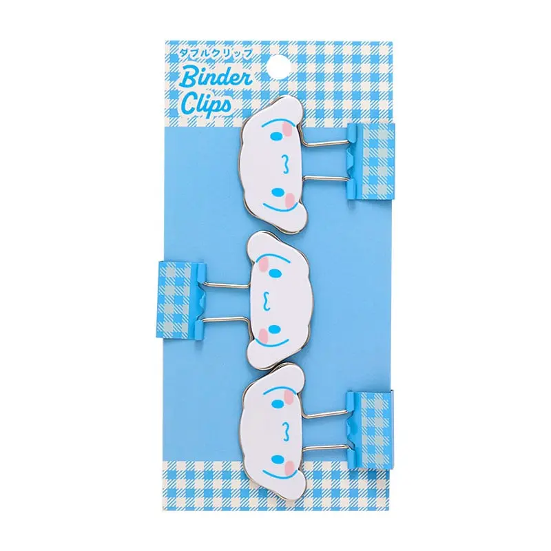 Cinnamoroll Gingham Binder Clips (Set of 3) Cinnamoroll Gingham Binder Clips (Set of 3)