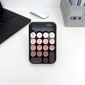 MOFii 1 Pack Blackberry Gradient Wireless Numeric Keypad, Portable Financial Office Keyboard, Universal for Laptop Desktop, US QWERTY (Battery Not Included)