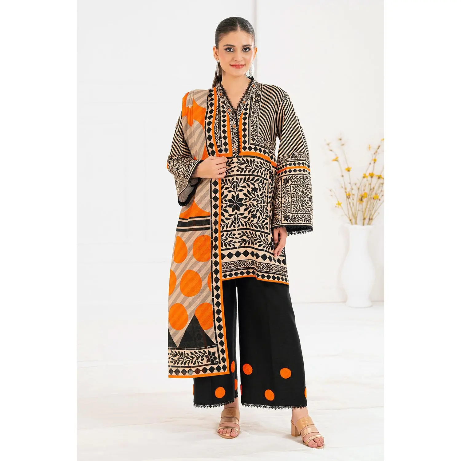 Gul Ahmed Unstitched Khaddar 3 Piece K#52100