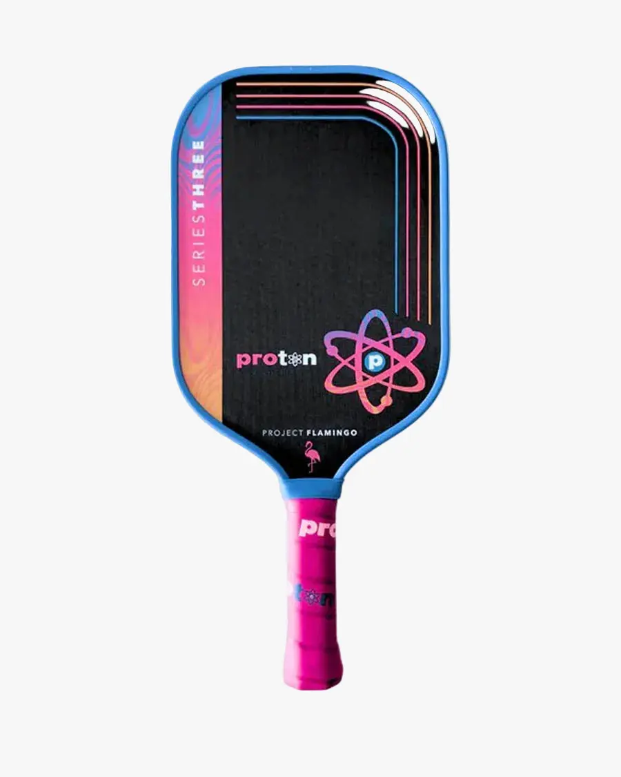 Proton Series Three Pickleball Paddle 15mm - Project Flamingo Blue