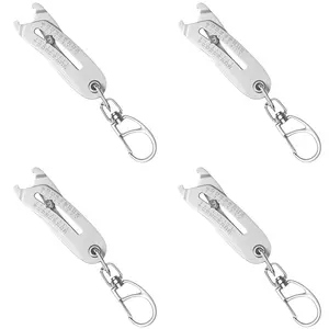 4X Precise Thread Size Checker Keychain,Bolt and Nut Identifier Gauge Size Gauge Precise Bolt Size Finder Keychain