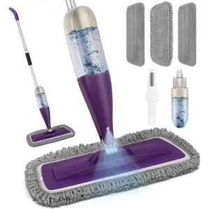 Microfiber Spray Mop for Floor Cleaning with Washable Pads, Dry Wet Spray Mop with Sprayer and 27 oz Refillable Bottle, Reusable Dust Mop for Hardwood Laminate Vinyl Tile Cleaning