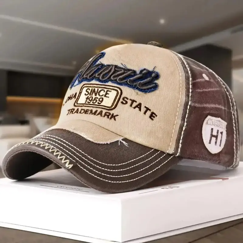Letter Embroidered Patchwork Soft Cool Baseball Cap, Casual Visor Hat for Men & Women, Vintage All-match Outdoor Sports Hat for Daily Use #GLOBAL PICKS