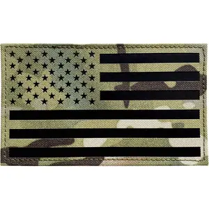 3x5 inch Large Infrared IR US USA Flag Patch Vest Patch Hook-Fastener Backing (MC)-