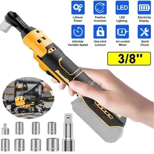 For DeWalt 20V Users: Get This Compact Cordless Ratchet | 45 Ft-Lbs Torque | 0-400 RPM Variable Speed | Low-Profile Head Fits Narrow Gaps | 8 Sockets + Adapter – No Battery Included
