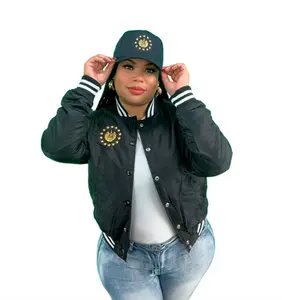 El Salvador Black Varsity Jacket Embroidery Shield - Unisex Comfort Fit