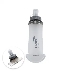 12oz/350ml TPU Soft Flask Collapsible Water Bottle - BPA Free Leak-Proof Squeezable Hydration Bottle for Running Hiking Marathon