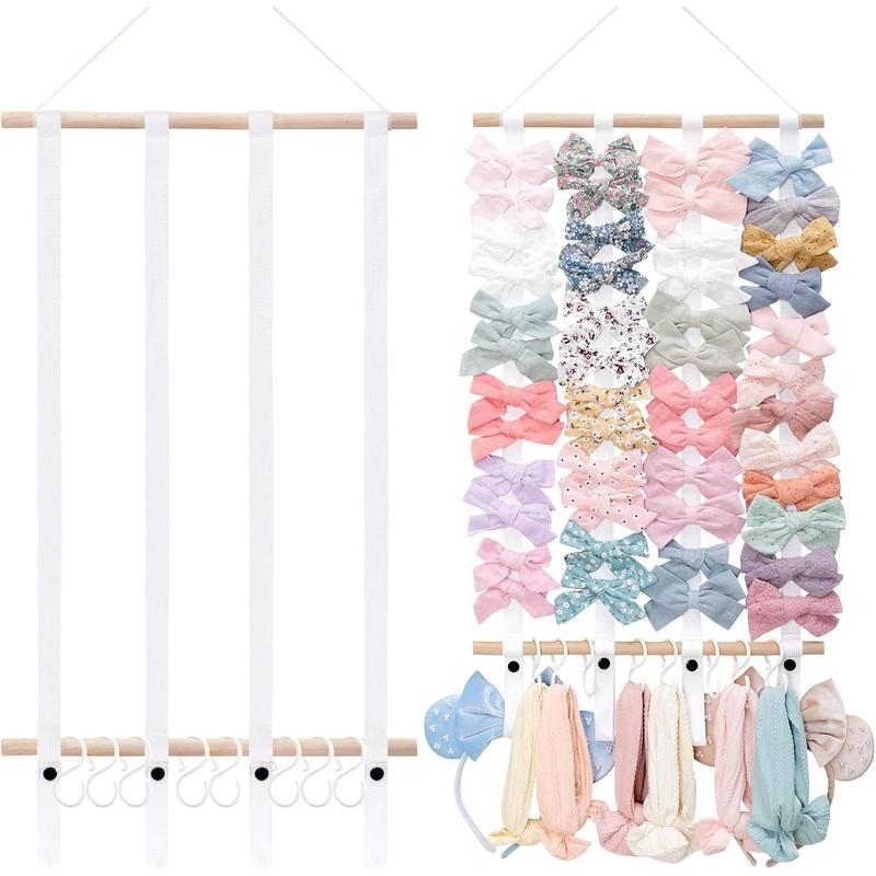 Hair Bow Holder Organizer for Girls,Hair Clips Headband Organizer Storage Wall Hanging  Decor for Girls Room