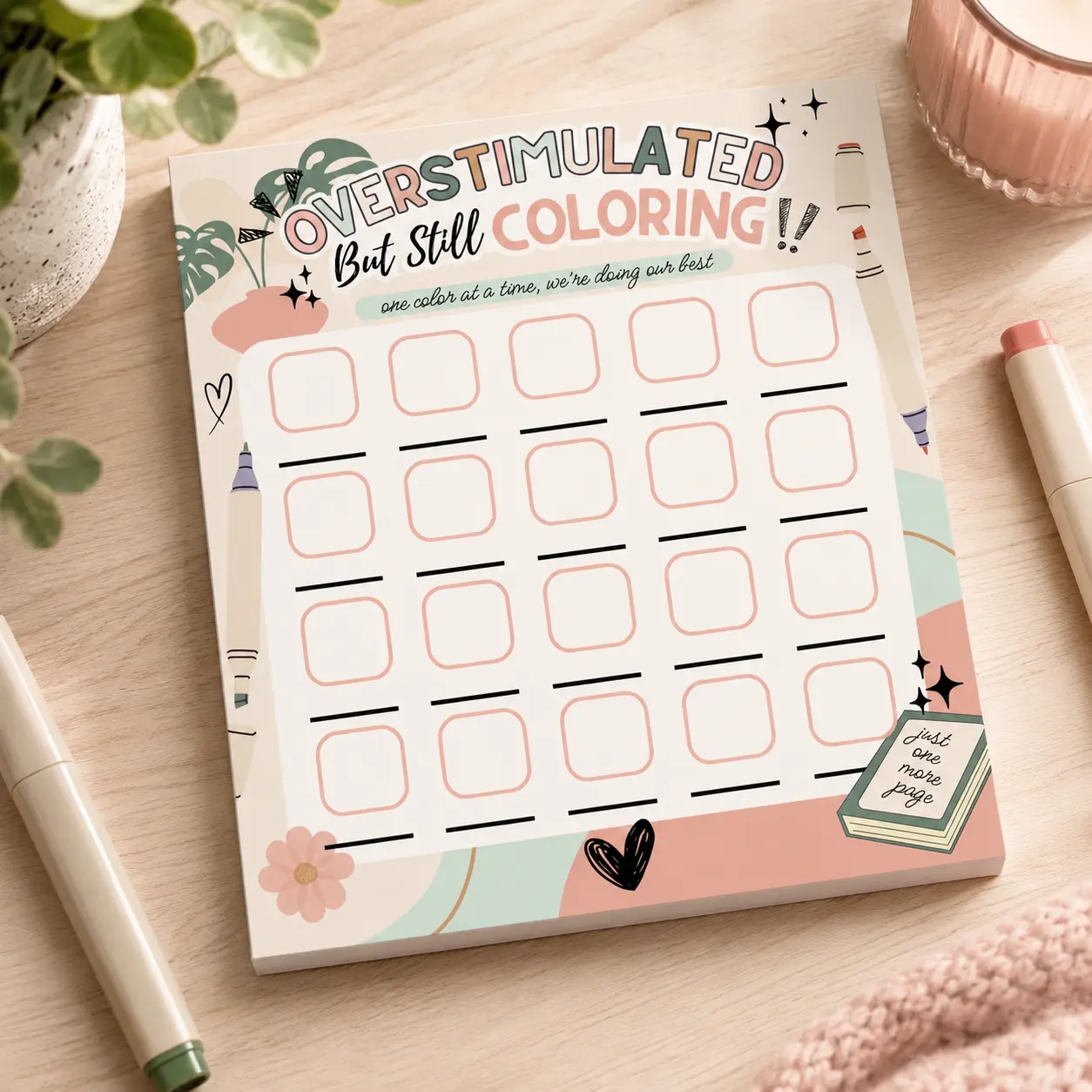 Durable Color Swatch Schedule Planner Notebook - Weekly Office Stationery for Coloring Enthusiasts Managing Overstimulation