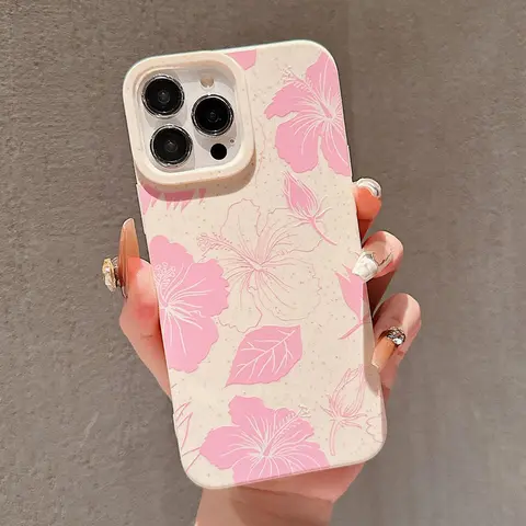 Floral Pattern Flower Phone Case, 1 Count Anti-drop Cellphone Protective Case, Shockproof Mobile Phone Cover for iPhone 11 12 13 14 15 Pro Max