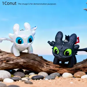 Dragon Trainer Light-Up Toothless Keychain, Cute Plush Toy, Winged Key Ring, Bag Charm, Gift Idea, Adorable Pet Figure
