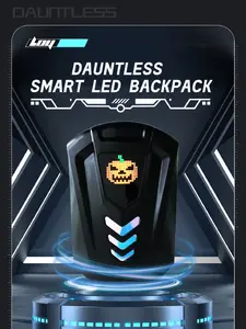 Loy Dauntless LED Smart Motorcycle Backpack, Street Style, Solid Pattern, All Seasons, Abs Material, Ideal for Cycling Enthusiasts