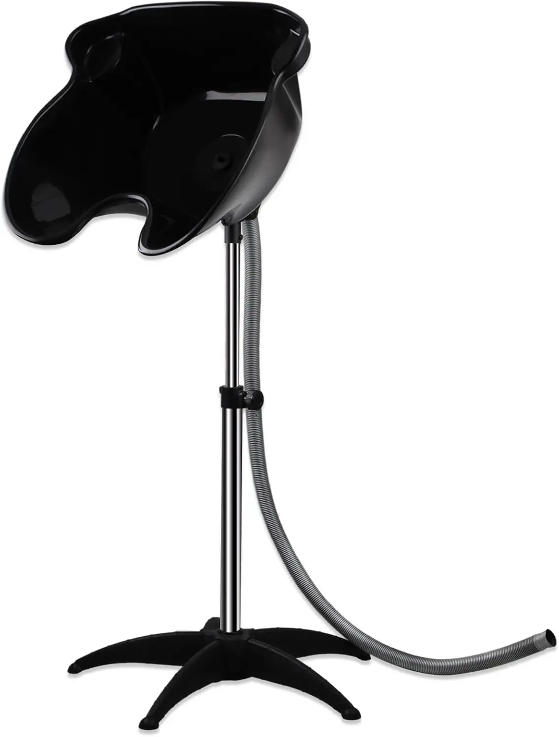 Adjustable Portable Shampoo Bowl with Drain Hose for Hair Washing - Standing Salon Deep Shampoo Basin for Hairstylist and Home Services