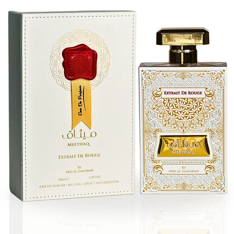 Meethaq Extrait De Rouge EDP Spray 100ML (3.4 OZ) By Ard Al Zaafaran | A Harmonious Blend Of Warm Florals.