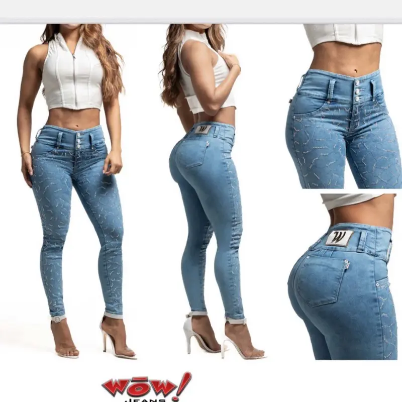 Jeans 100% Colombianos High-Waist Sculpting Jeans Super Modern Fit for All States in USA