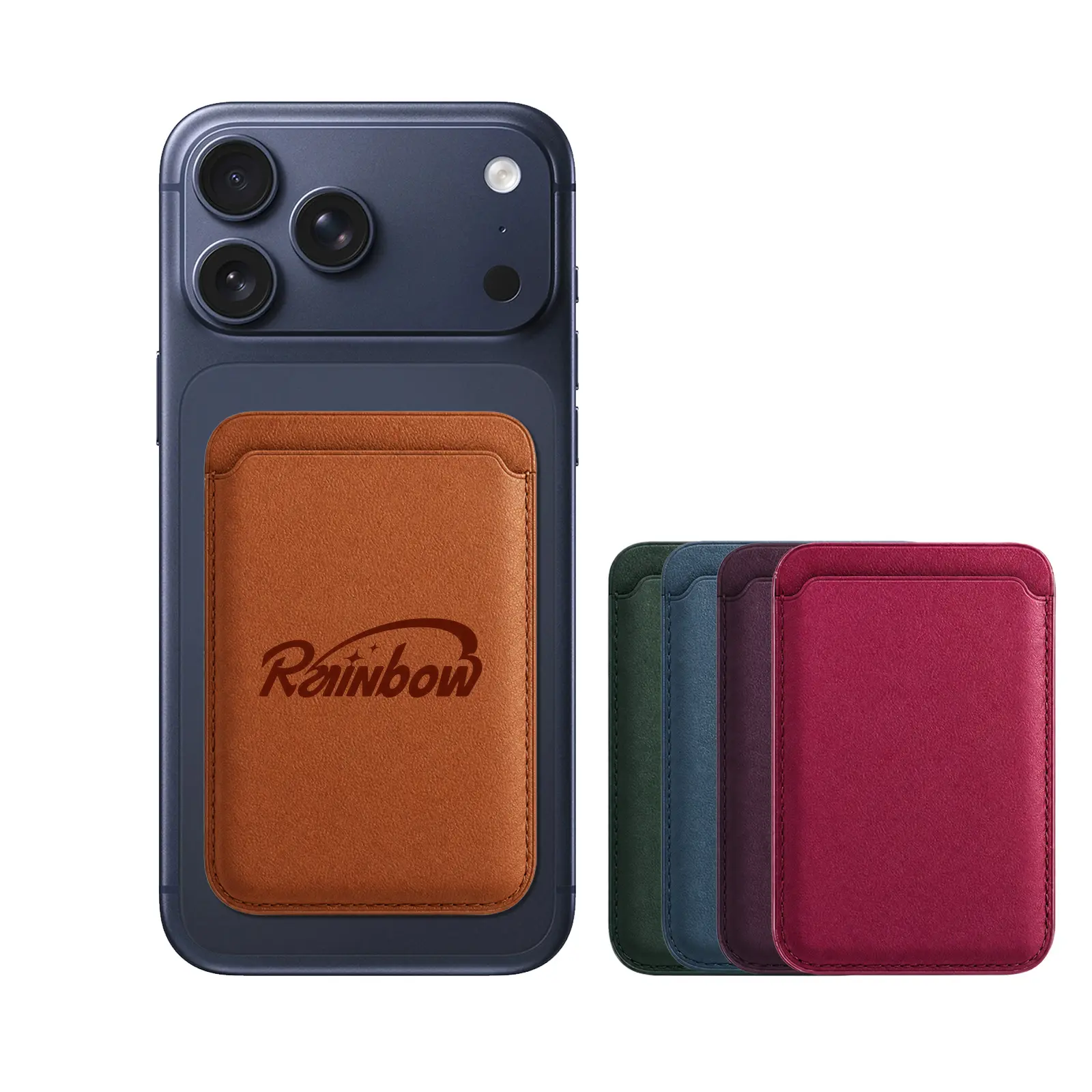Durable MagSafe Magnetic Wallet, Slim 5-Card Holder, DIY Customizable Leather Design for iPhone 17/16/15/14/13/12 Pro Max, Plus & Air Series