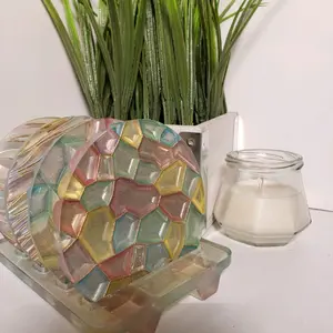 Set of 4 Resin Coaster Set with holder