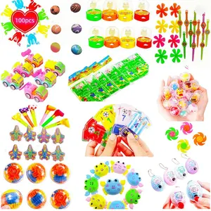 100 Piece Party Filler Toys, Unisex Prize Box Gifts for Kids, Birthday Classroom Rewards, Easter Christmas New Year Presents