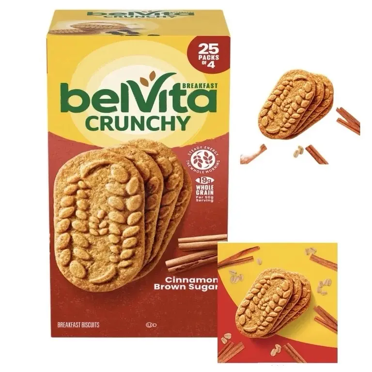 belVita Cinnamon Brown Sugar Breakfast Biscuits 25 pk. belVita Cinnamon Brown Sugar Breakfast Biscuits 25 pk.