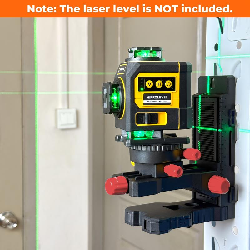 Multi-Functional L-Shaped Magnetic Level Bracket, 1/4" & 5/8" Male Threaded L-Shape Magnetic Pivoting Base for Wall & Ceiling Mounted, 360° Adjustable Support, Height Adjustment