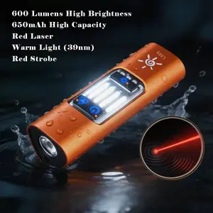 LUCKY STAR LS09 Mini EDC Torch Light - 600 Lumens, Waterproof, COB Side Light,USB-C Rechargeable, Multi-Mode Pocket Flashlight for Camping, Hiking, Commuting, Garage, Yard, Roadside, Home, Fishing, Patrol, Warehouse, Construction, and More