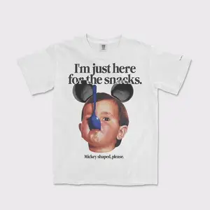 FEEGO I'm Just Here For The Snacks T-shirt, Fast Past, Funny Magic Kingdom Graphic Tee, Shape Unisex Shirt shirts for men gifts for boyfriend mens clothing merch for men graphic  tees