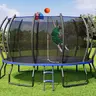 Amerlife 8 FT Round Home Trampoline for Kids - Outdoor Indoor, Recreational Sports Trampoline, Heavy Duty Steel with Safety Enclosure Net, Curved Poles, Ladder, ASTM Approved, Snap-On Setup  #TikTokShopBlackFriday #cozy home