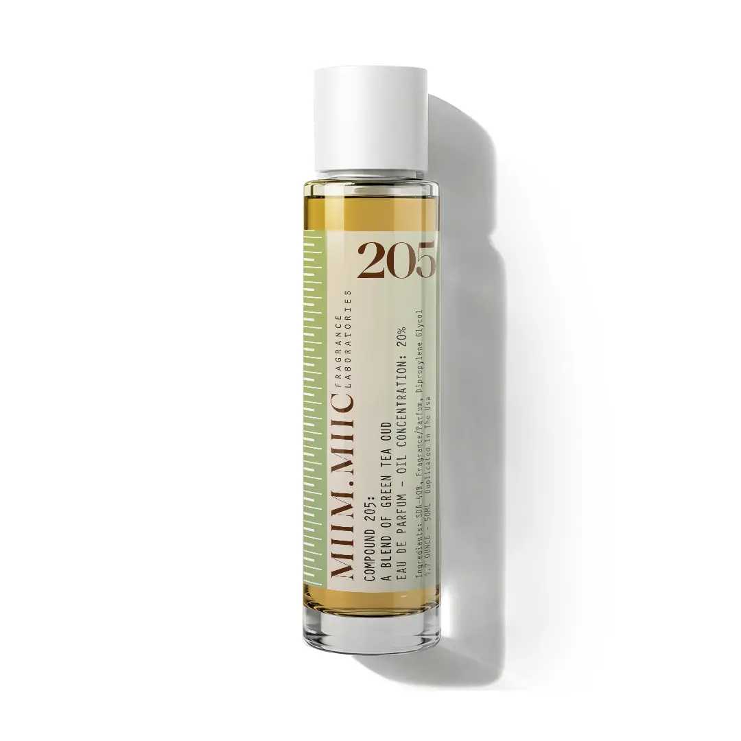 No 205 Green Tea Oud Unisex Eau de Parfum, Clean Bergamot Coffee Scent Fragrance