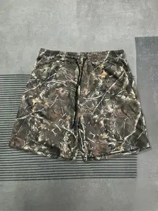 Men's Regular Fit Camo Print French Terry Shorts, Casual Comfy Breathable Shorts for Summer, Men's Bottoms for Daily Wear, Camouflage Shorts