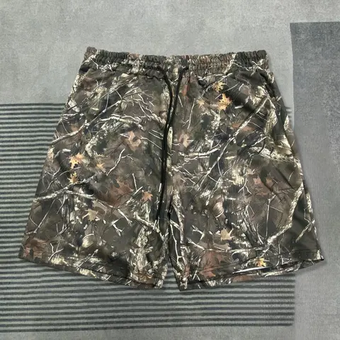 Men's Regular Fit Camo Print French Terry Shorts, Casual Comfy Breathable Fitted Shorts for Summer, Men's Bottoms for Daily Wear, Camouflage Shorts, Breathable Soft Shorts