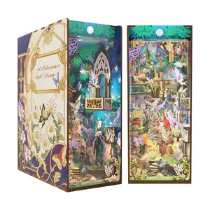 Tonecheer x British Library DIY Book Nook Kit,Shakespeare 3D Wooden Puzzle for Adults,Miniature House Booknook Bookshelf Insert Decor with LED Lights Unique Gifts (A Midsummer Night's Dream)