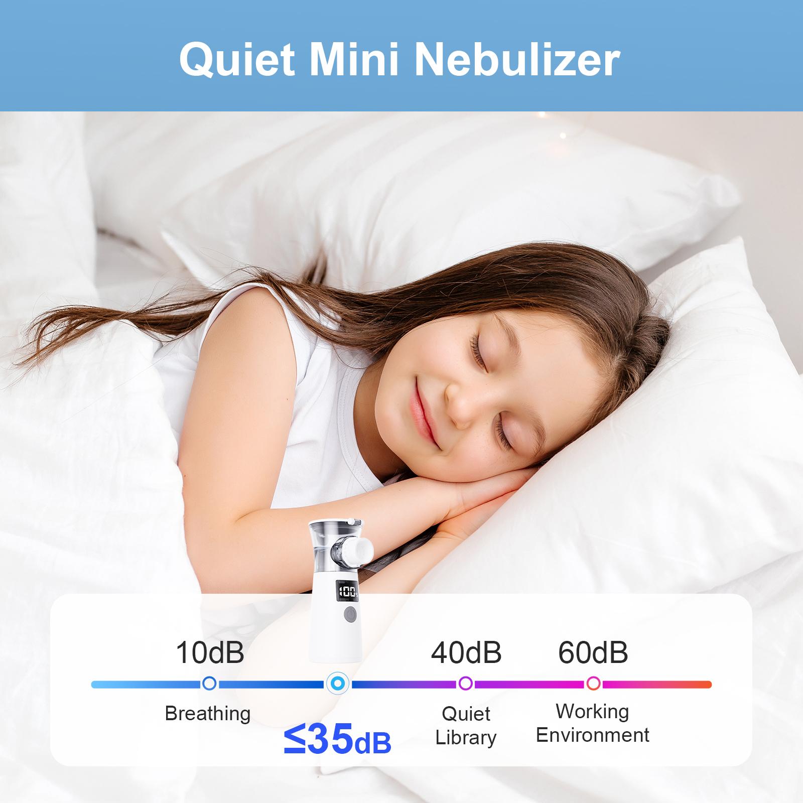 NBM-7 Handheld Nebulizer, 4 Adjustable Modes, Fine Mist 4μm, Rechargeable 600mAh, Portable & Quiet, 15ml Capacity for Daily Use and Personal Care
