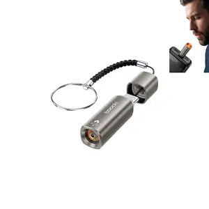 Blow-Activated Windproof Lighter | USB-C Powered Flameless Coil Lighter | Mini Keychain EDC Lighter for Outdoor Camping summerwins