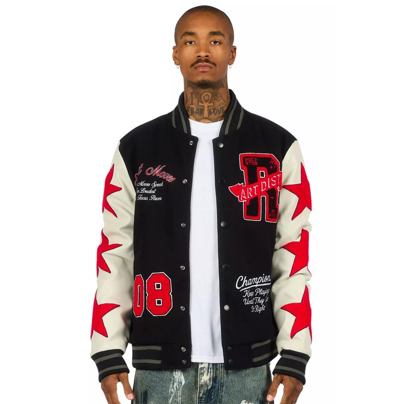 Zadok Black Varsity Jacket