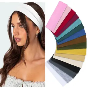 Headbands for Women Non Slip 16 Pack Multicolor Womens  Bands, Elastic Hair Bands Soft Cotton Cloth Headband for Workout Yoga  Fashion Hair Accessories