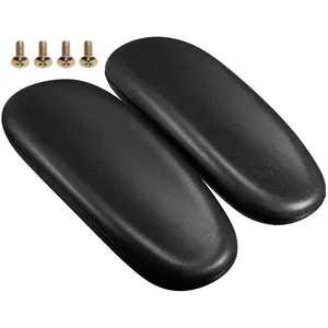 Office Chair Replacement Armrest Pads Caps Fit Univeral Desk Chair 4" Mounting Hole with Screws 1 Pair Black